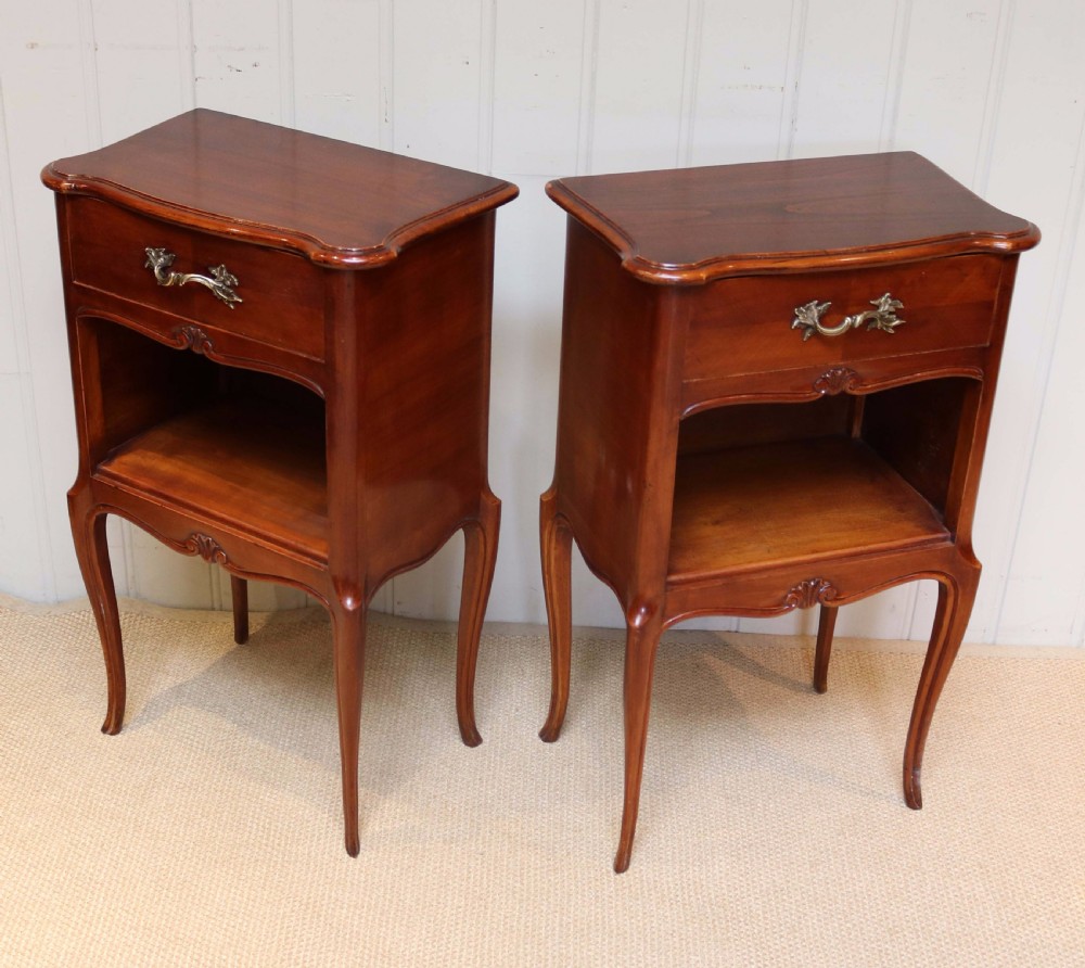 Pair Of Cherry Wood Bedside Cabinets  View V