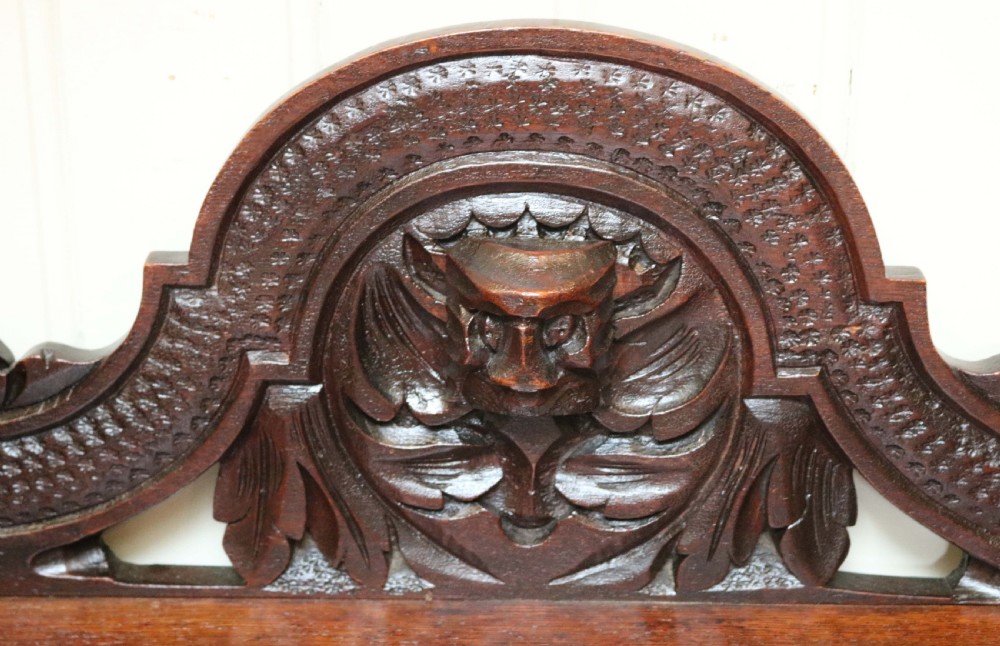 Carved Oak Bench View III
