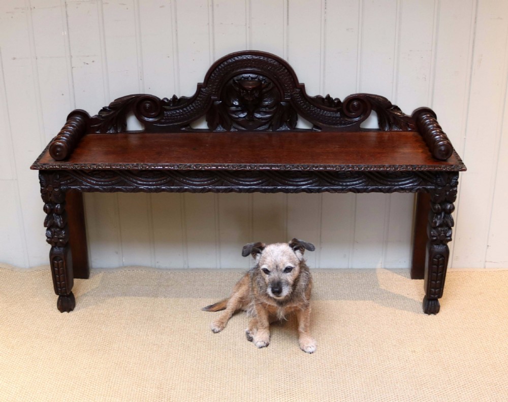 Carved Oak Bench View VII