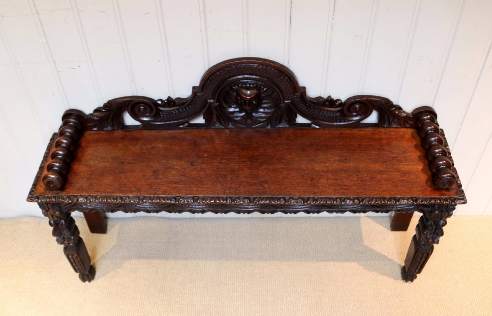 Carved Oak Bench View VIII