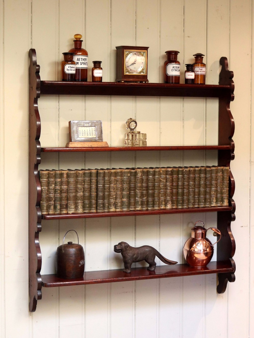 Mahogany Waterfall Shelves