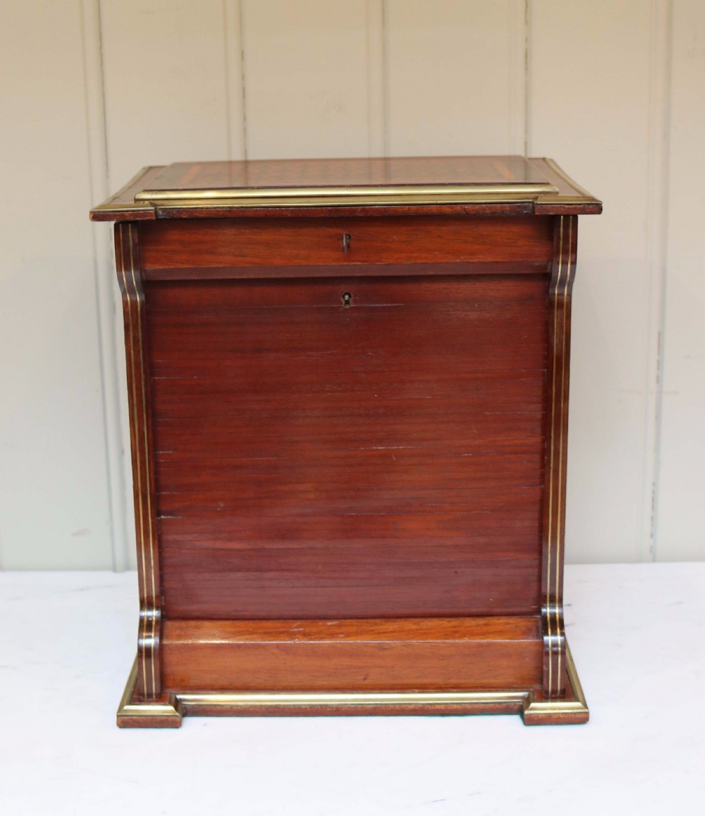 Mahogany And Satinwood Stationery Cabinet  View II