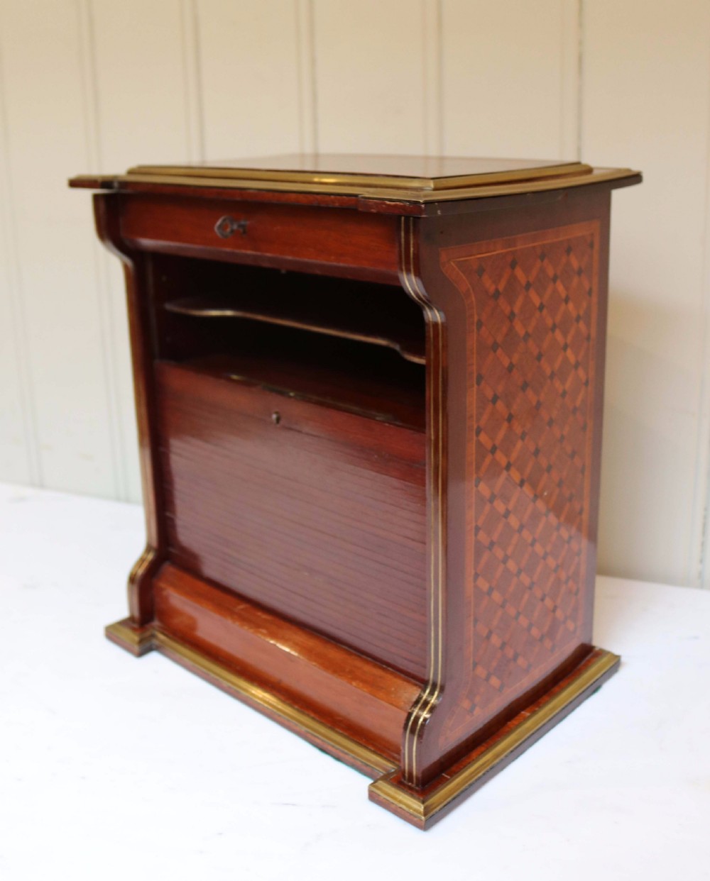 Mahogany And Satinwood Stationery Cabinet  View III