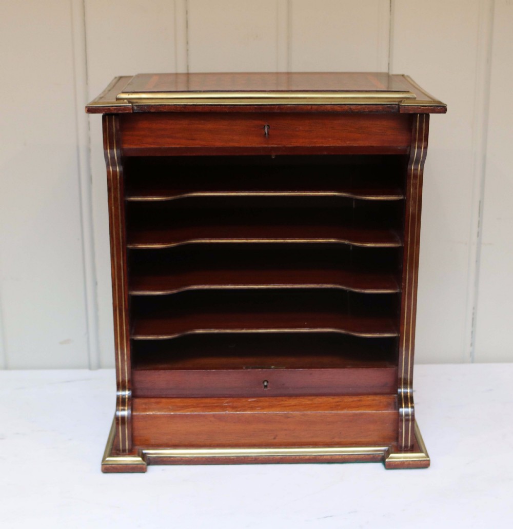 Mahogany And Satinwood Stationery Cabinet  View V