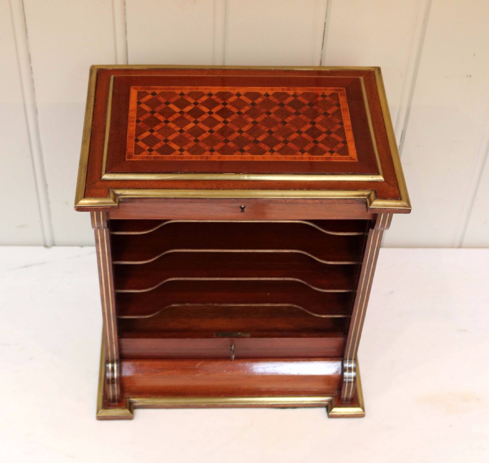 Mahogany And Satinwood Stationery Cabinet  View VI