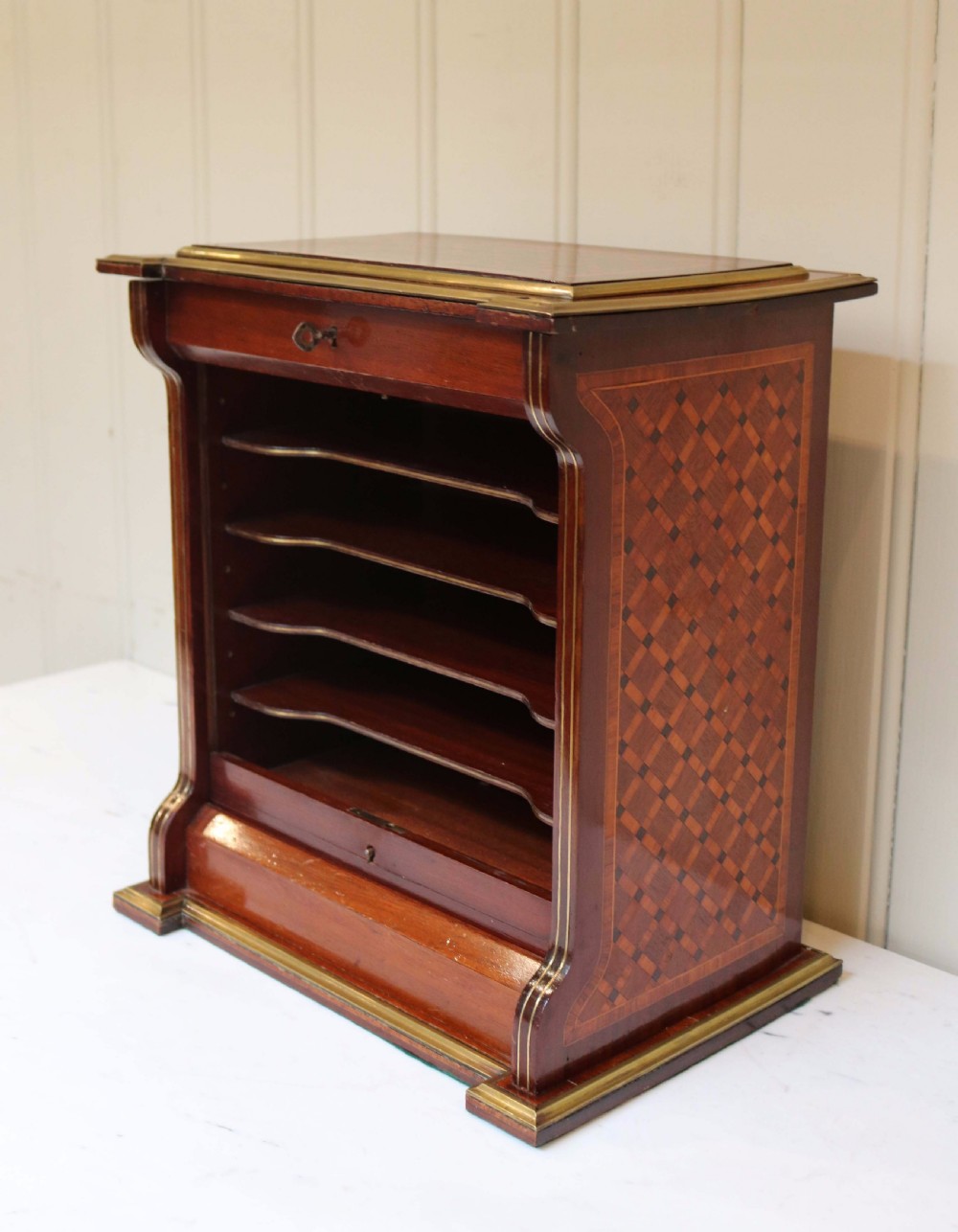 Mahogany And Satinwood Stationery Cabinet  View VIII