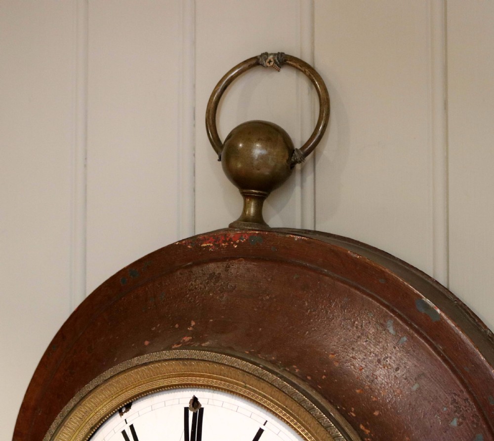 Large Early 19th Century Toleware Wall Clock View III