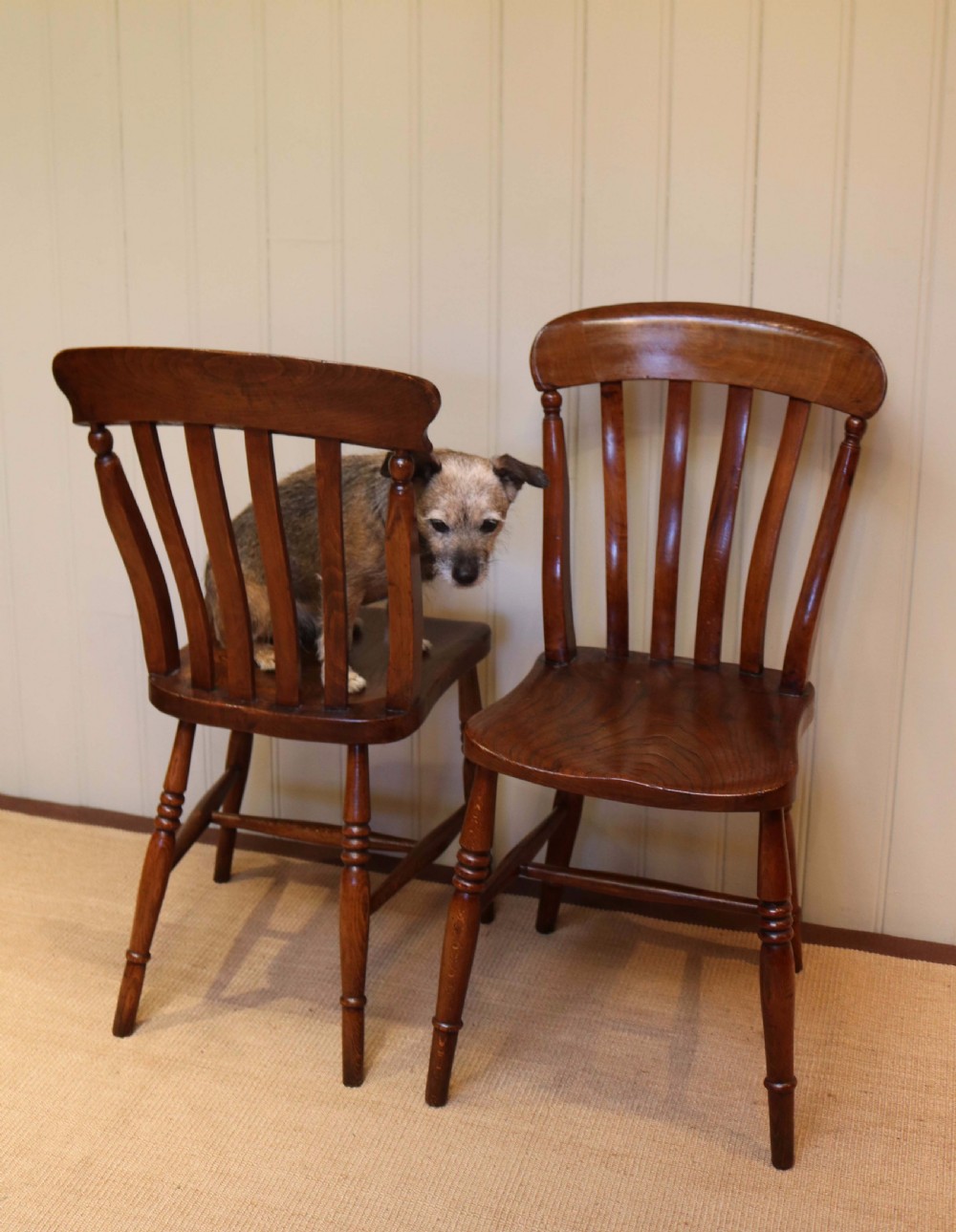 Matched Set Of Six Beech And Elm Windsor Chairs View VIII