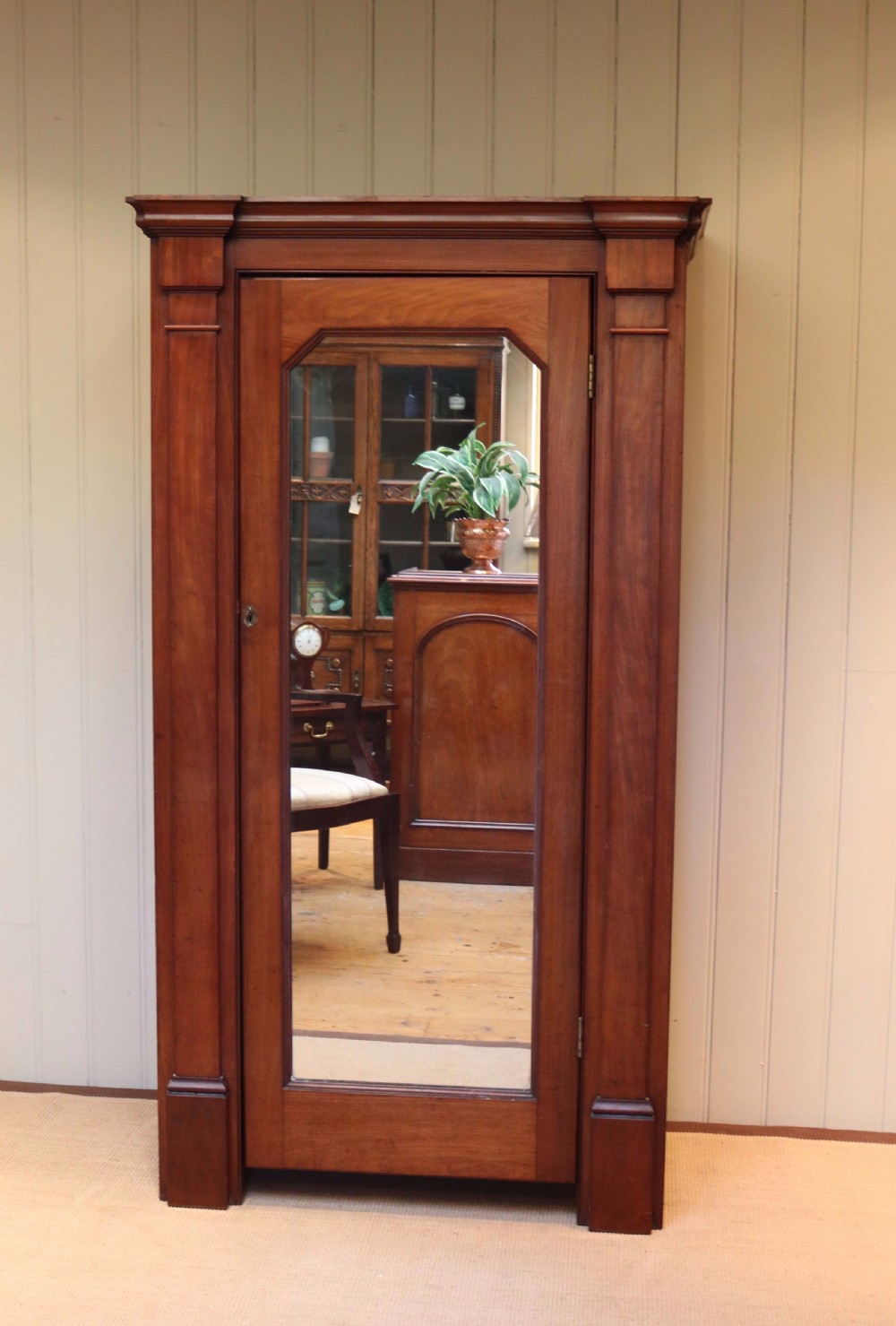 Victorian Mahogany Mirrored Door Wardrobe View III