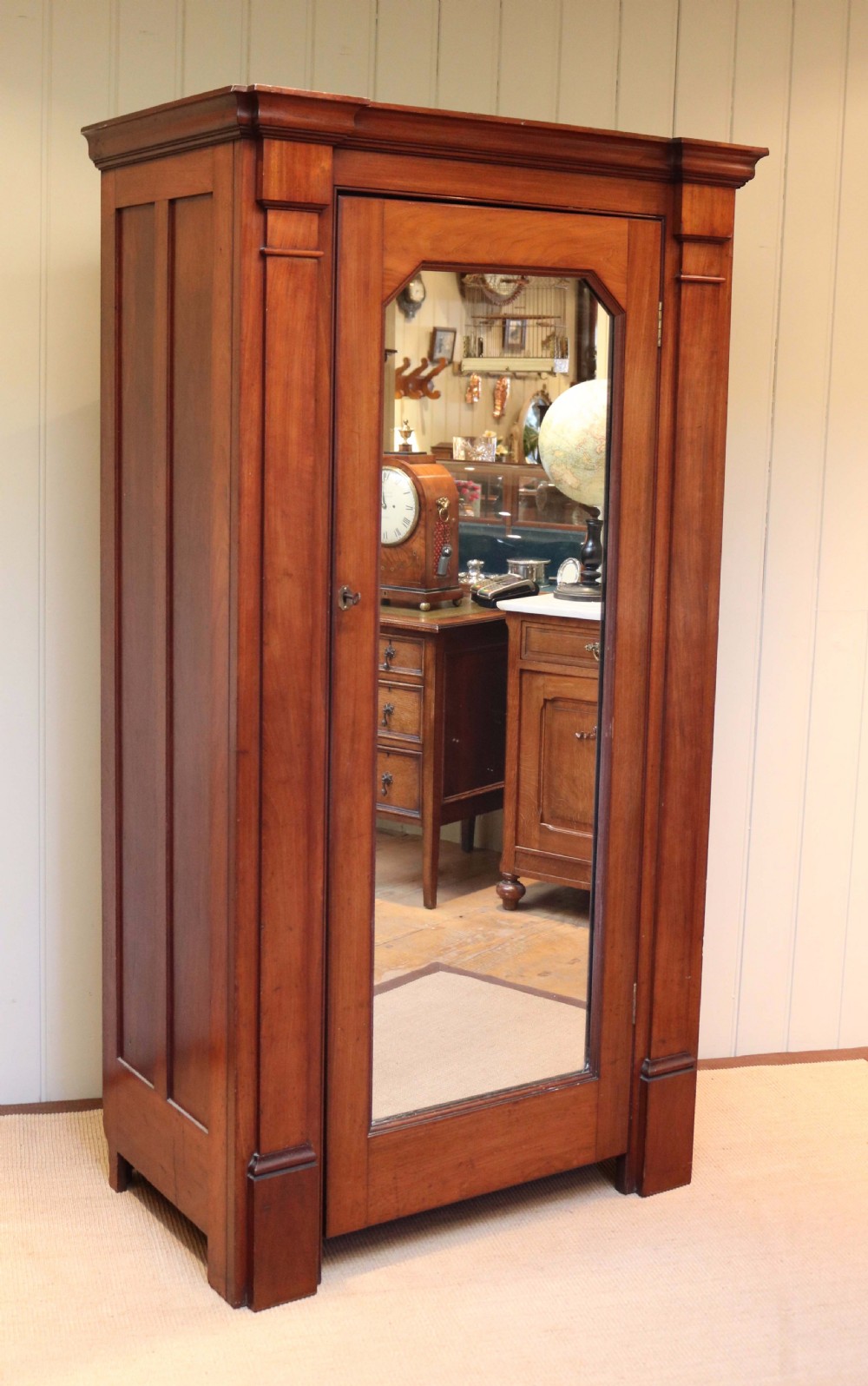Victorian Mahogany Mirrored Door Wardrobe View VIII