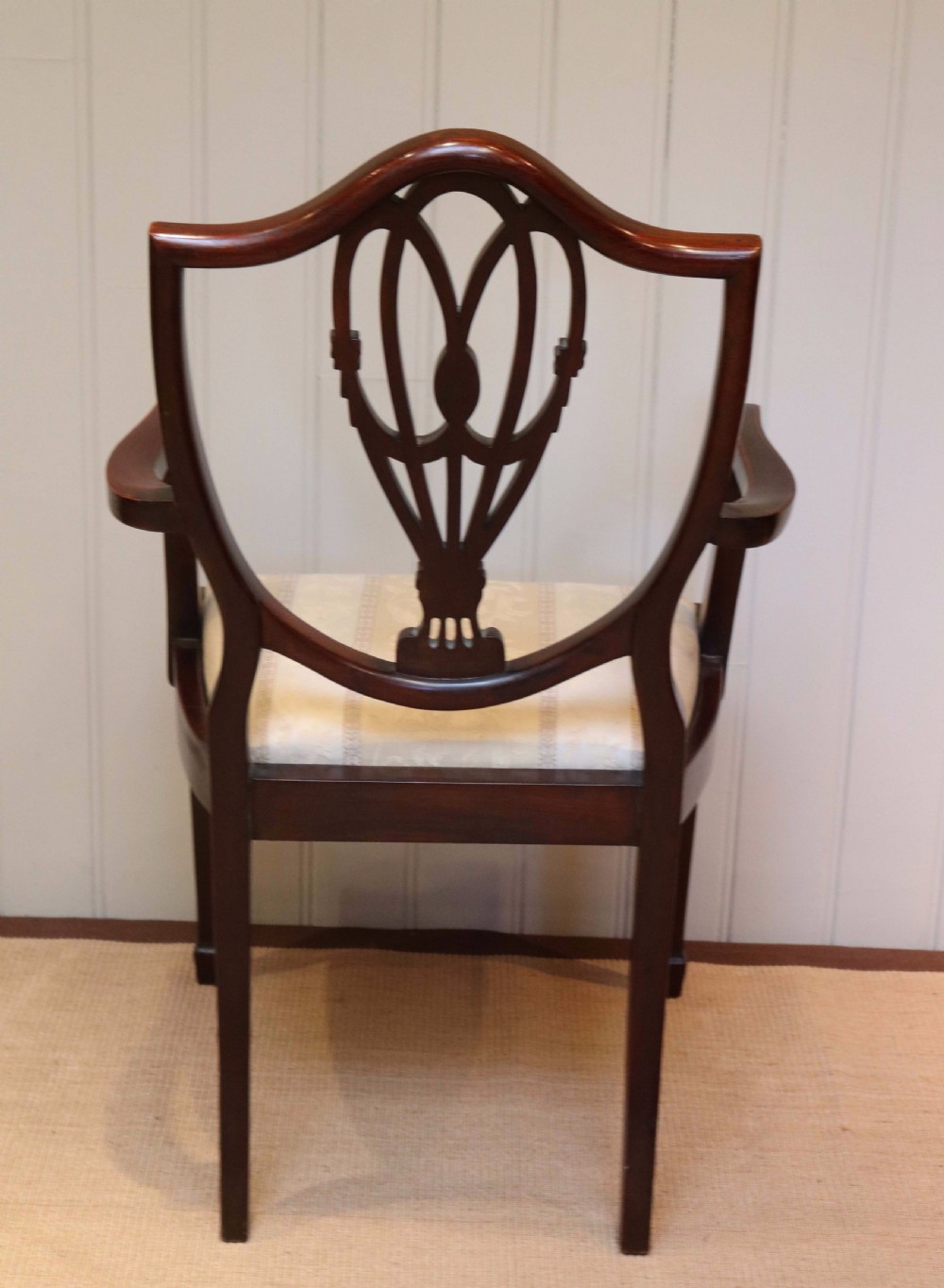 Edwardian Mahogany Shield Back Carver Chair View IV