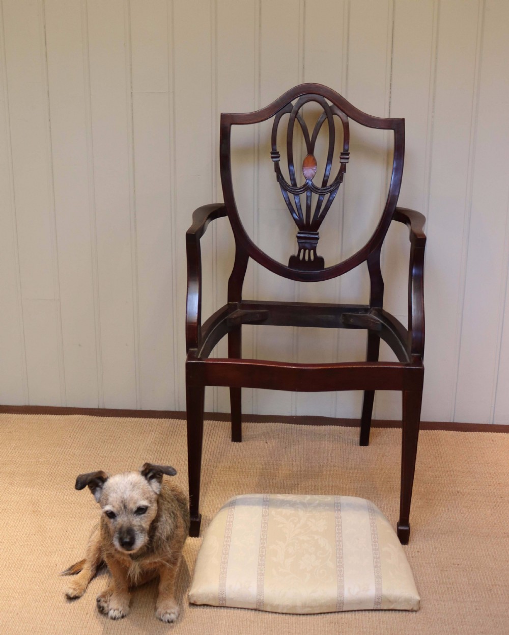 Edwardian Mahogany Shield Back Carver Chair View VI