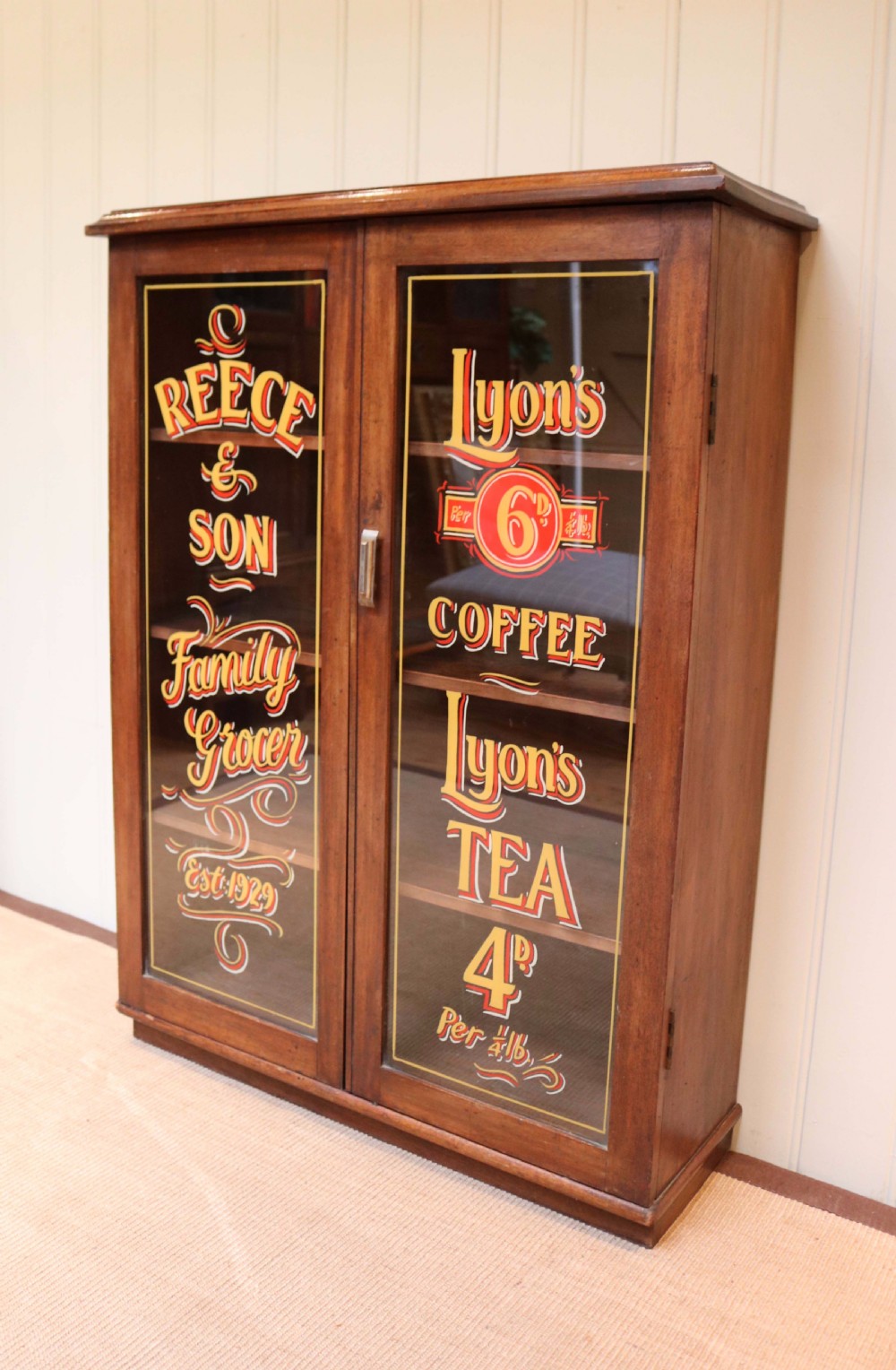 Mahogany Two Door Shop Display Bookcase View II