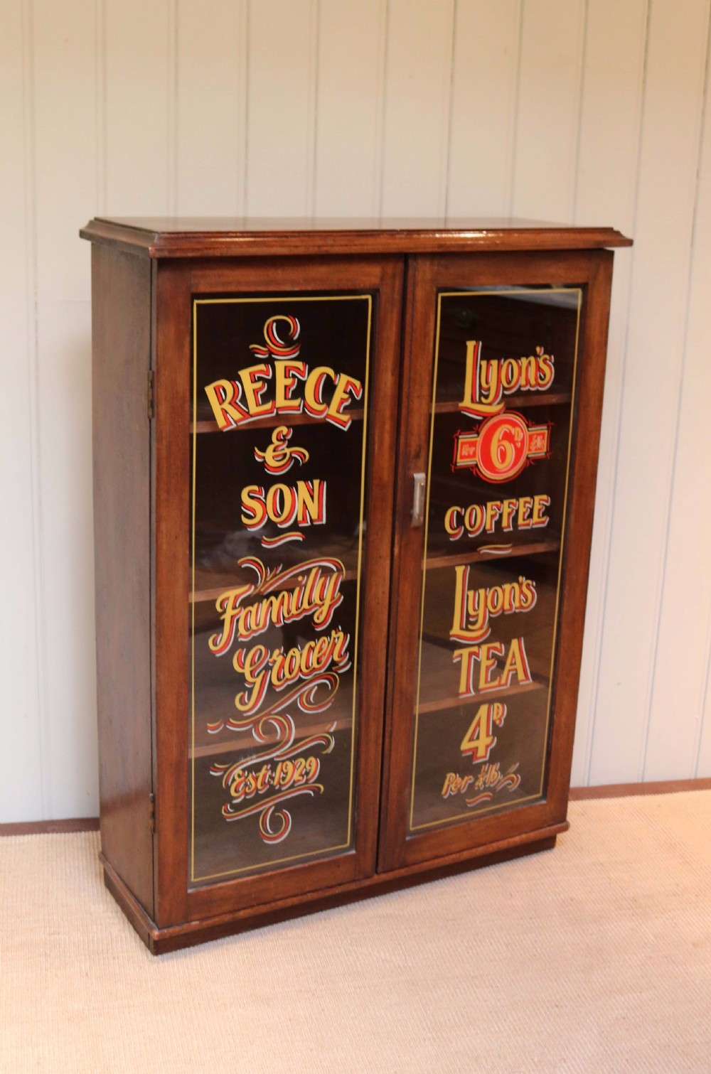 Mahogany Two Door Shop Display Bookcase View V