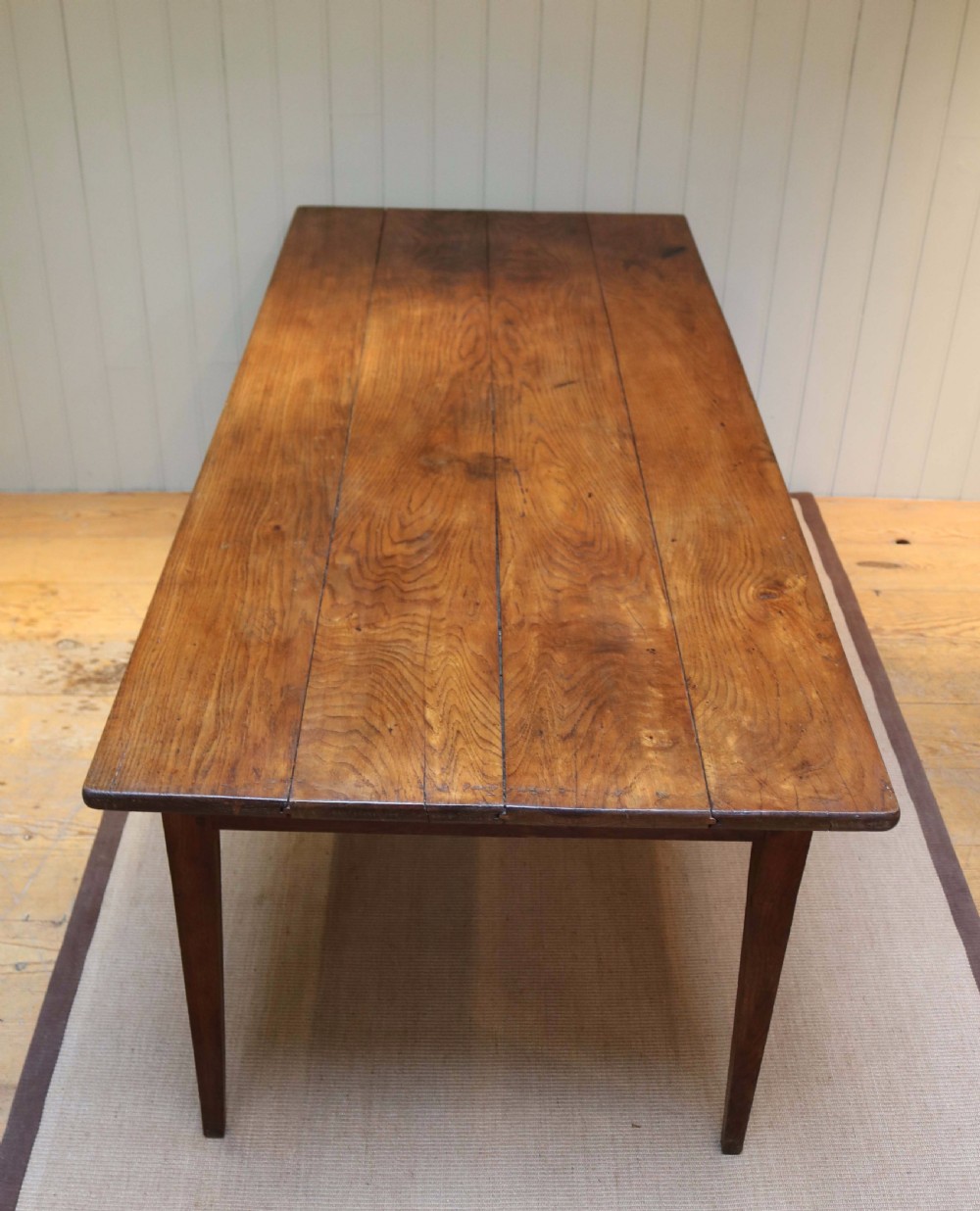 French Oak Farmhouse Table With Two Drawers View II