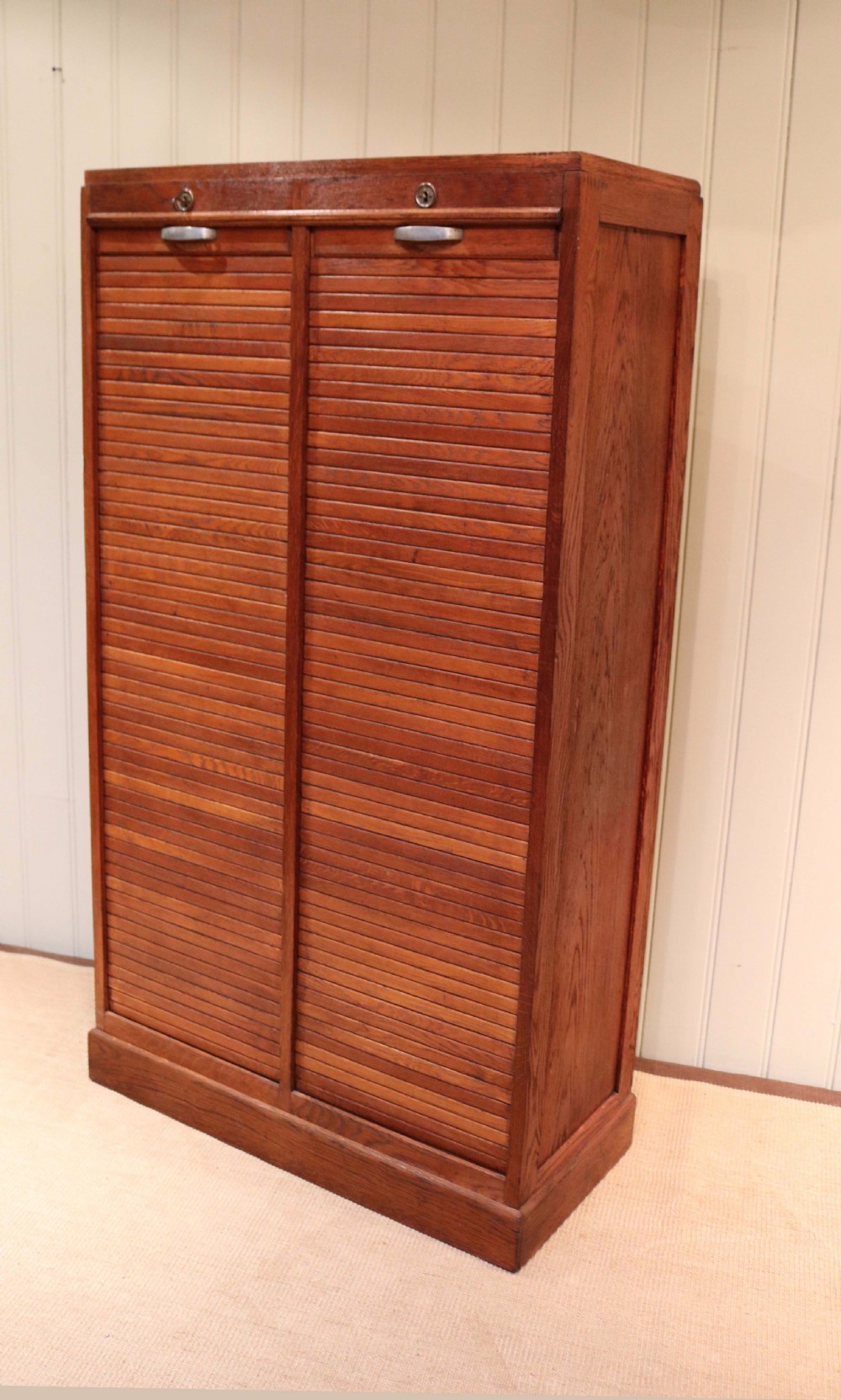 French Double Tambour Front Filing Cabinet View IV