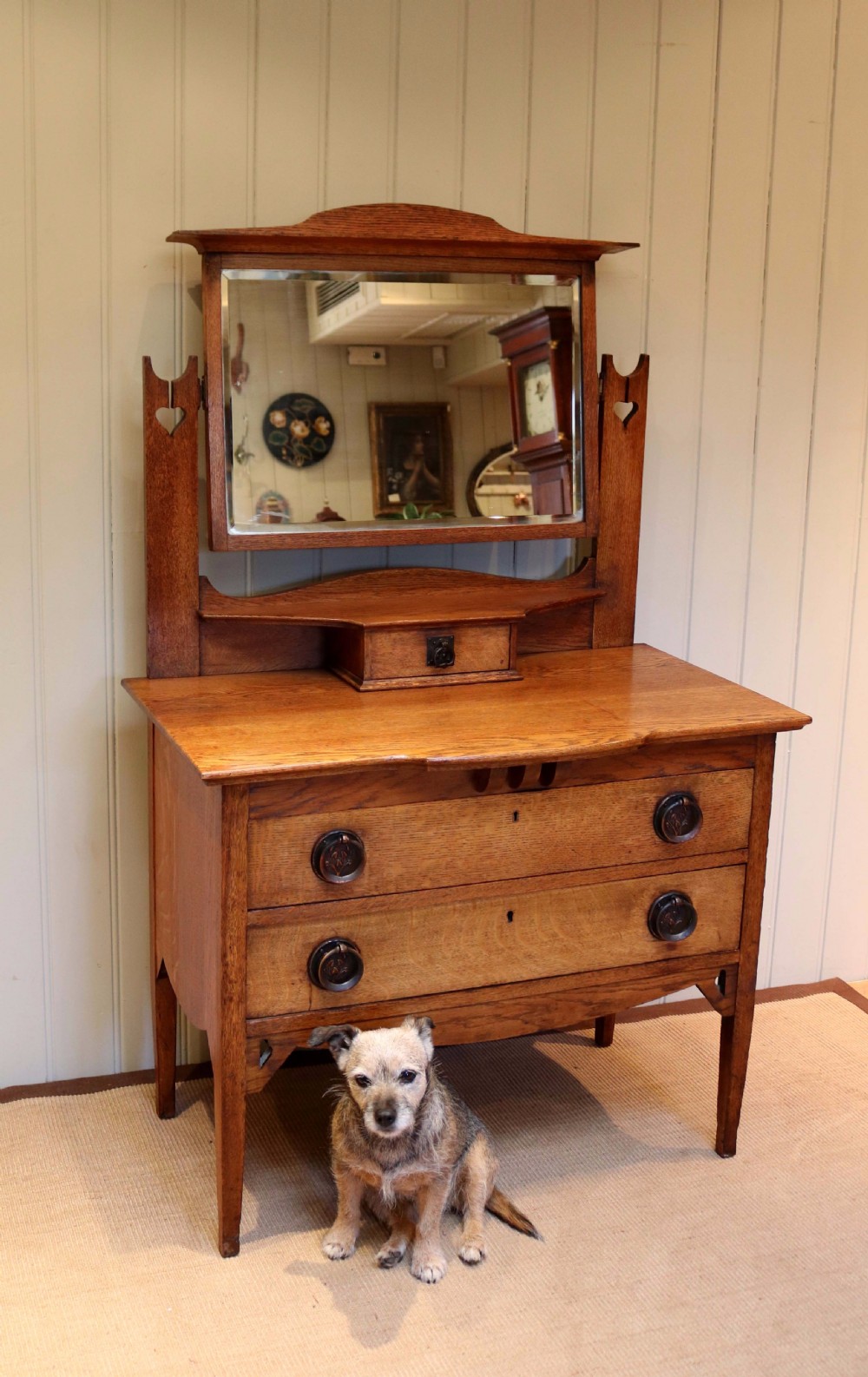 Oak Arts And Crafts Dressing Chest View III