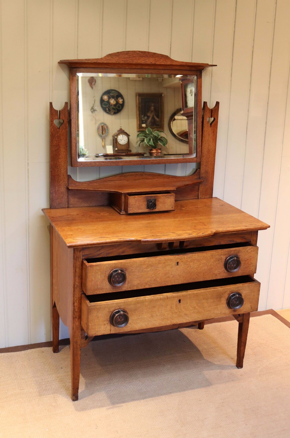 Oak Arts And Crafts Dressing Chest View VIII