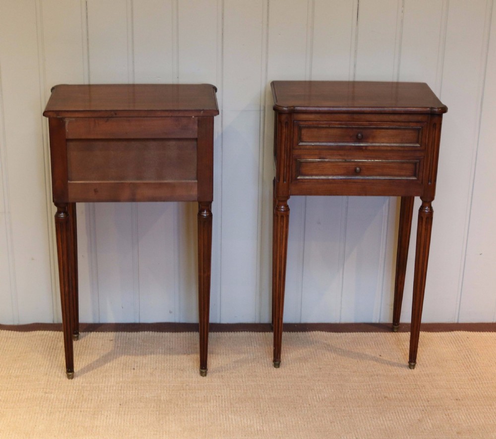 French Cherry Wood Bedside Cabinets View VIII