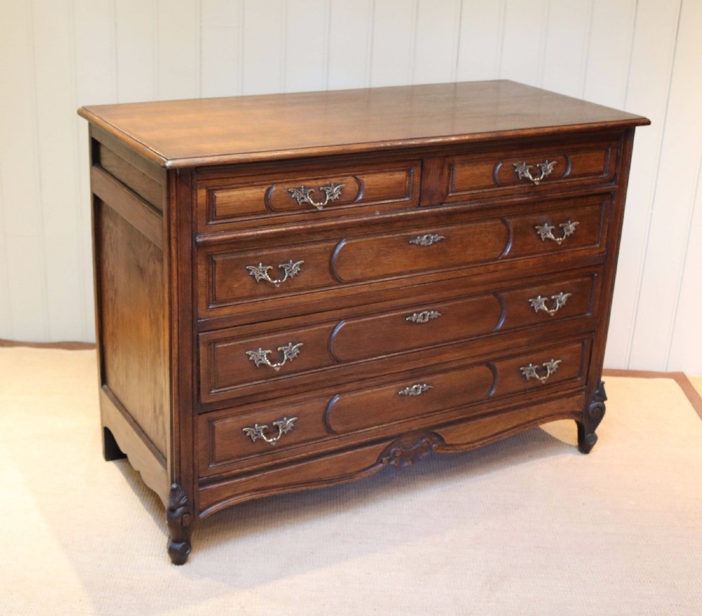 Substantial French Dark Oak Chest Of Drawers View V
