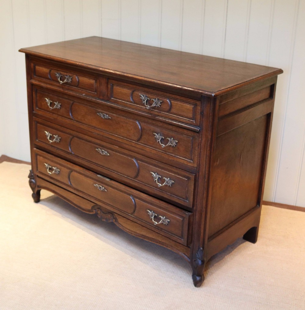 Substantial French Dark Oak Chest Of Drawers View VII