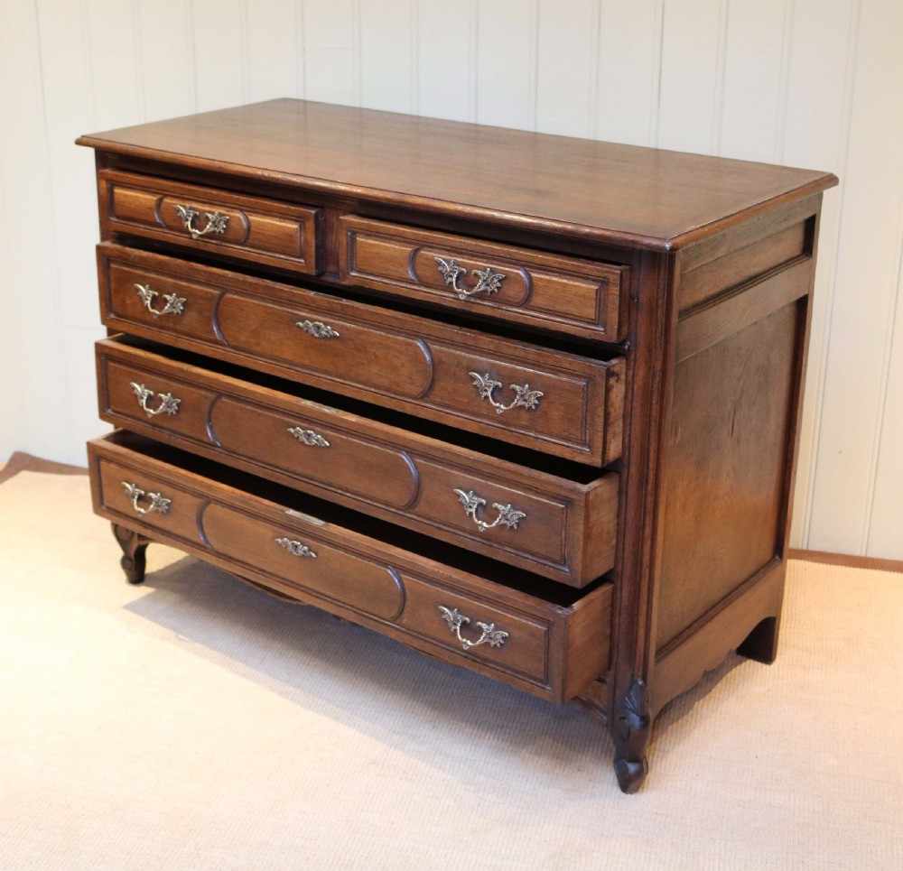Substantial French Dark Oak Chest Of Drawers View VIII