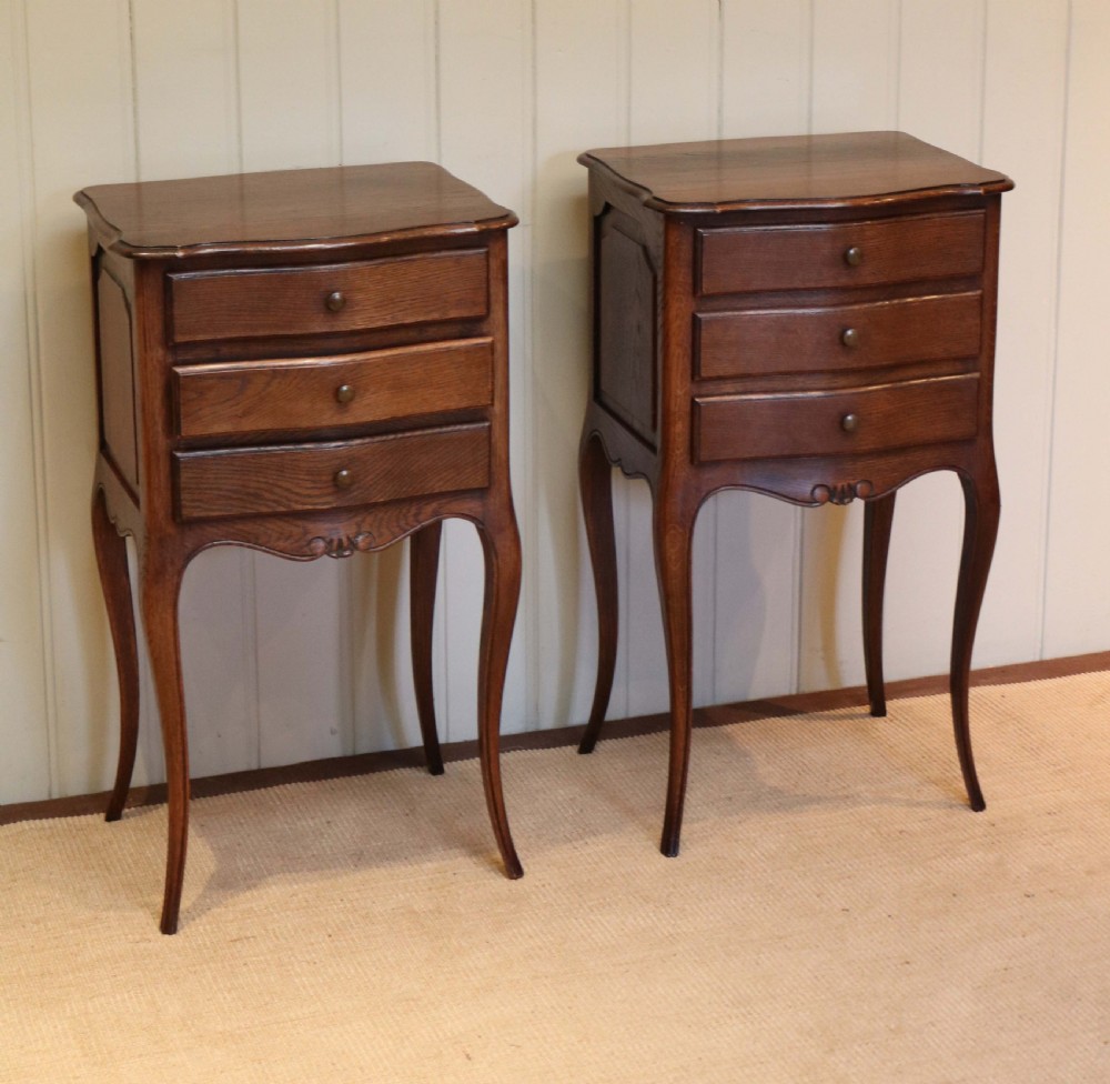Pair Of French Oak Bedside Cabinets View II