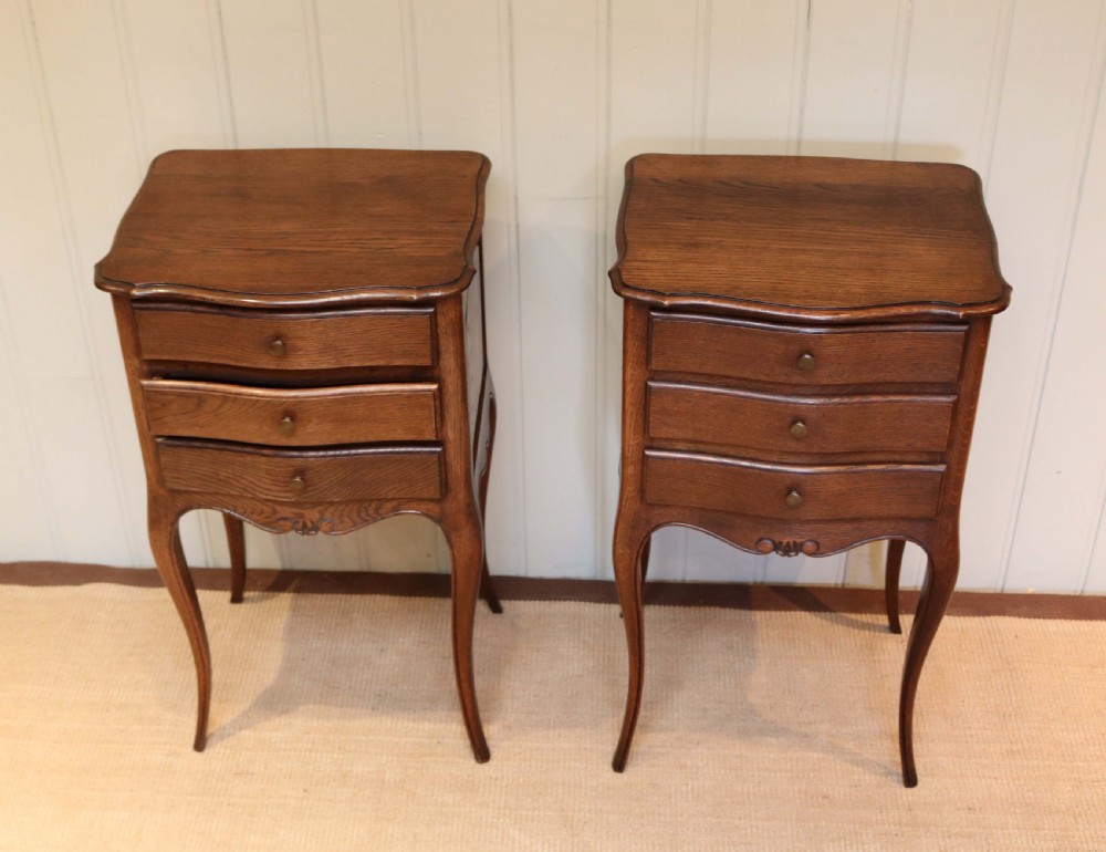 Pair Of French Oak Bedside Cabinets View III
