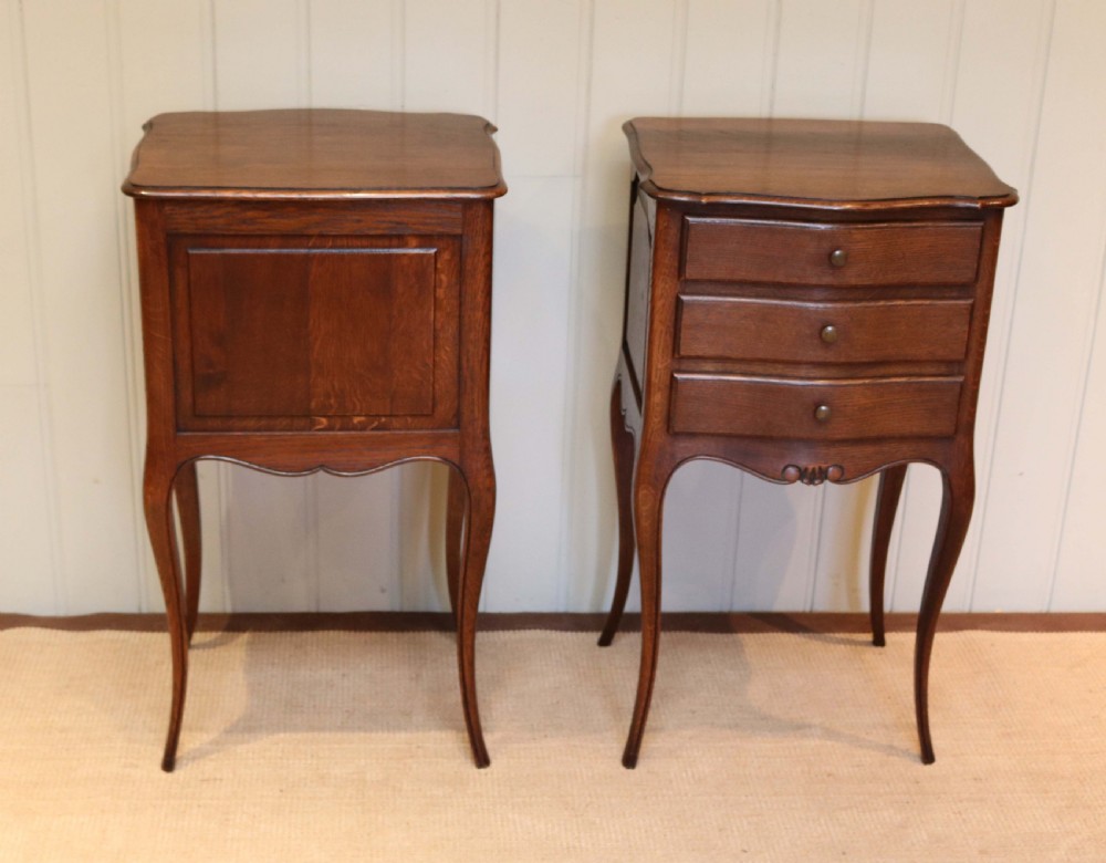 Pair Of French Oak Bedside Cabinets View V