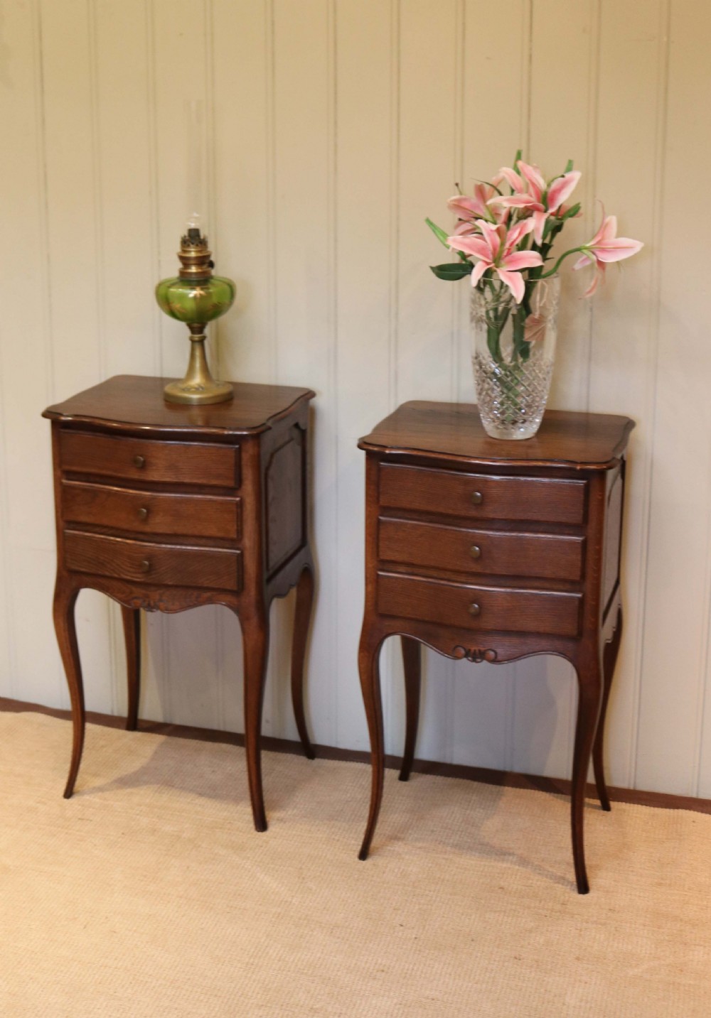 Pair Of French Oak Bedside Cabinets View VI