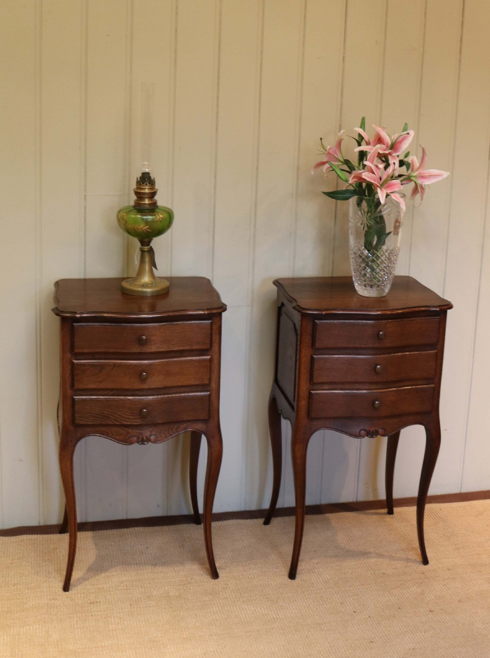 Pair Of French Oak Bedside Cabinets View VII