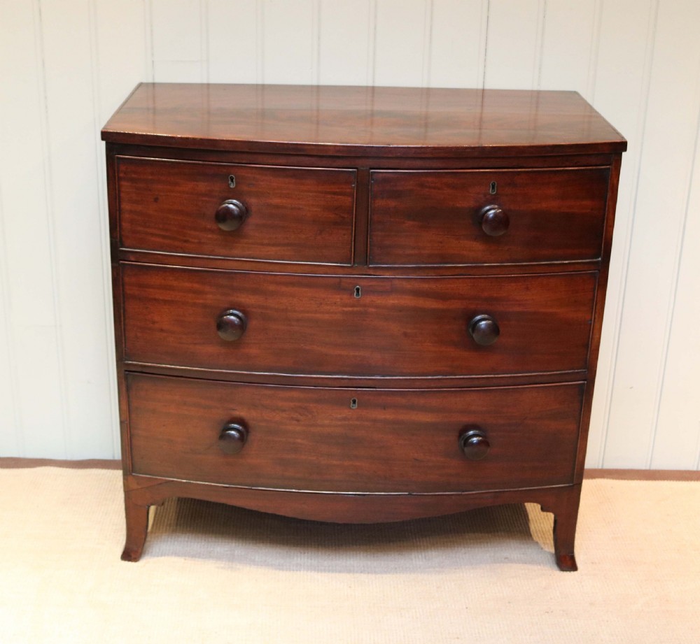 Bow Front Mahogany Chest Of Drawers 