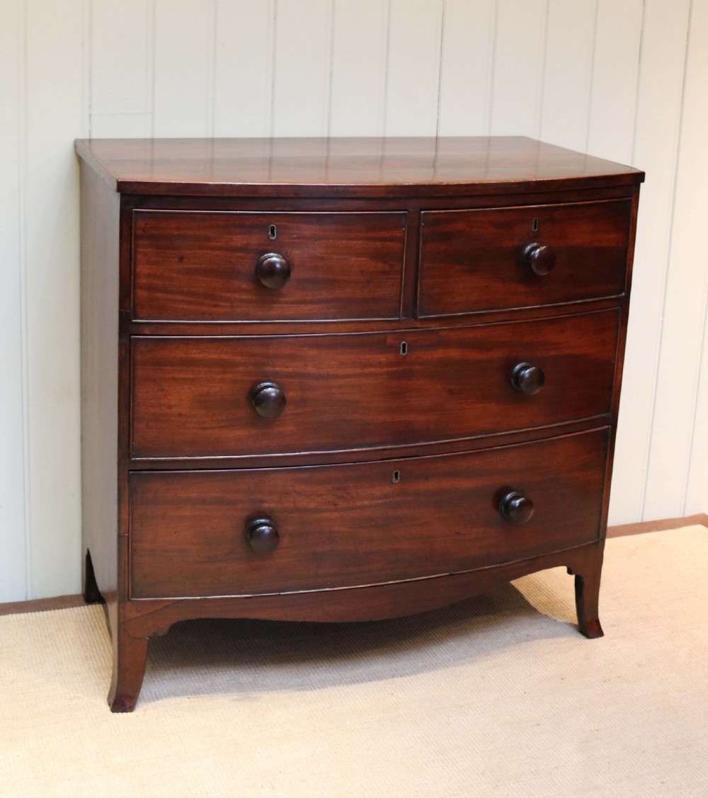 Bow Front Mahogany Chest Of Drawers  View II