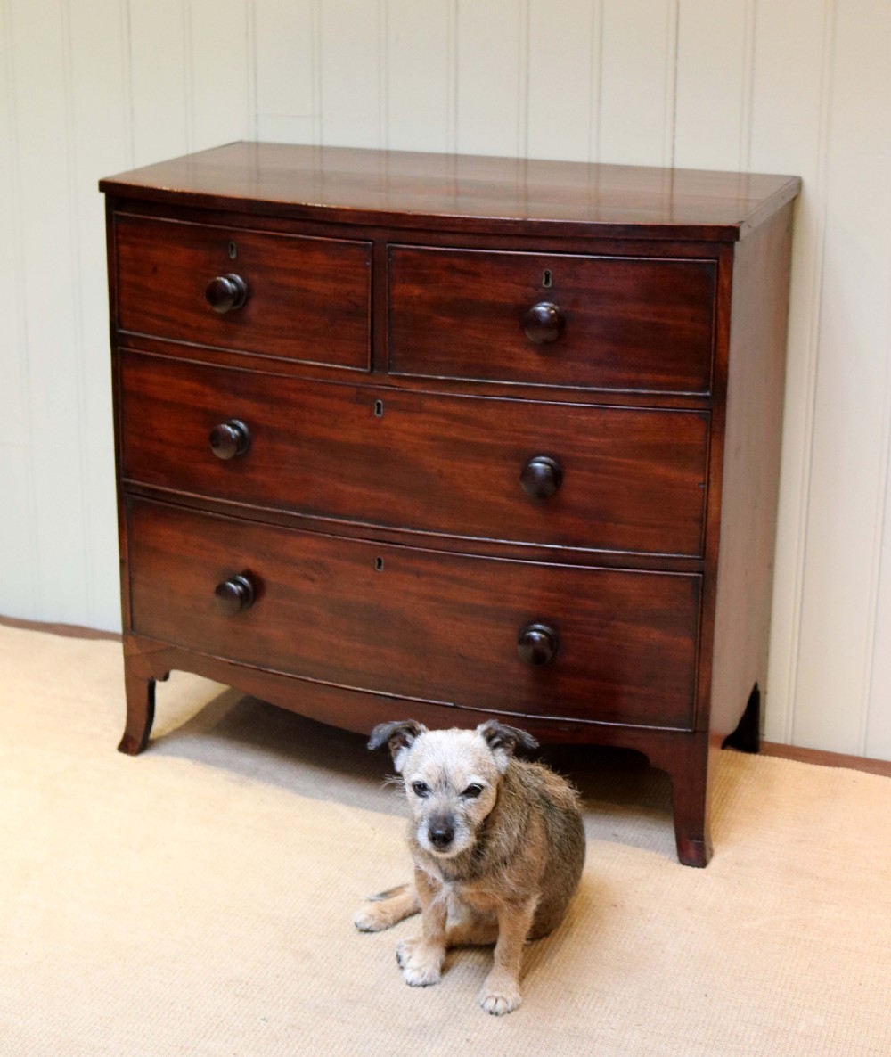 Bow Front Mahogany Chest Of Drawers  View III