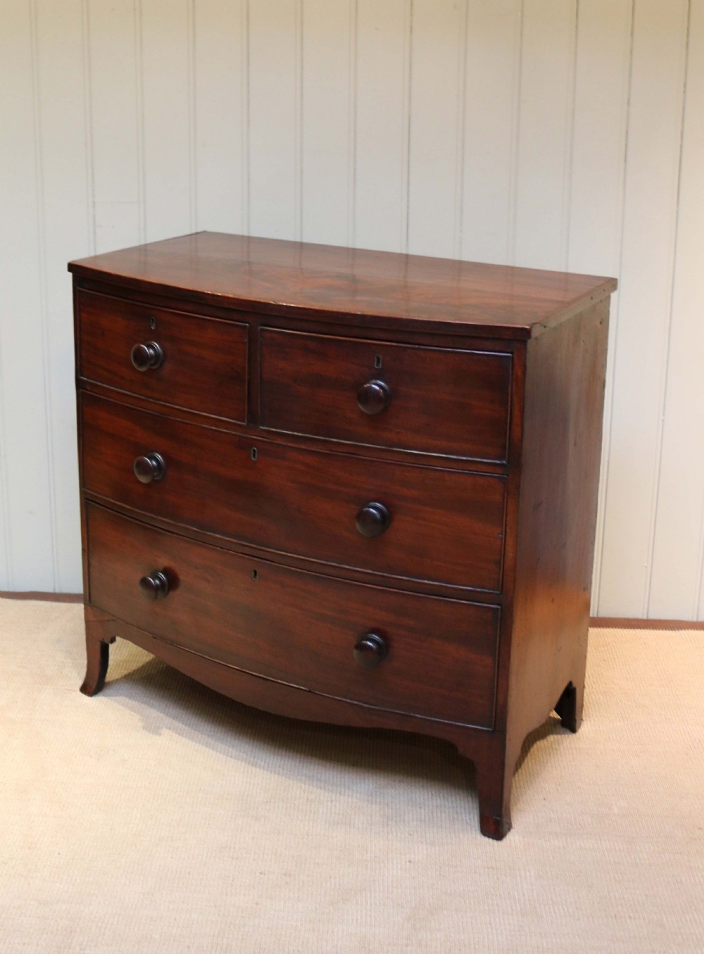 Bow Front Mahogany Chest Of Drawers  View V