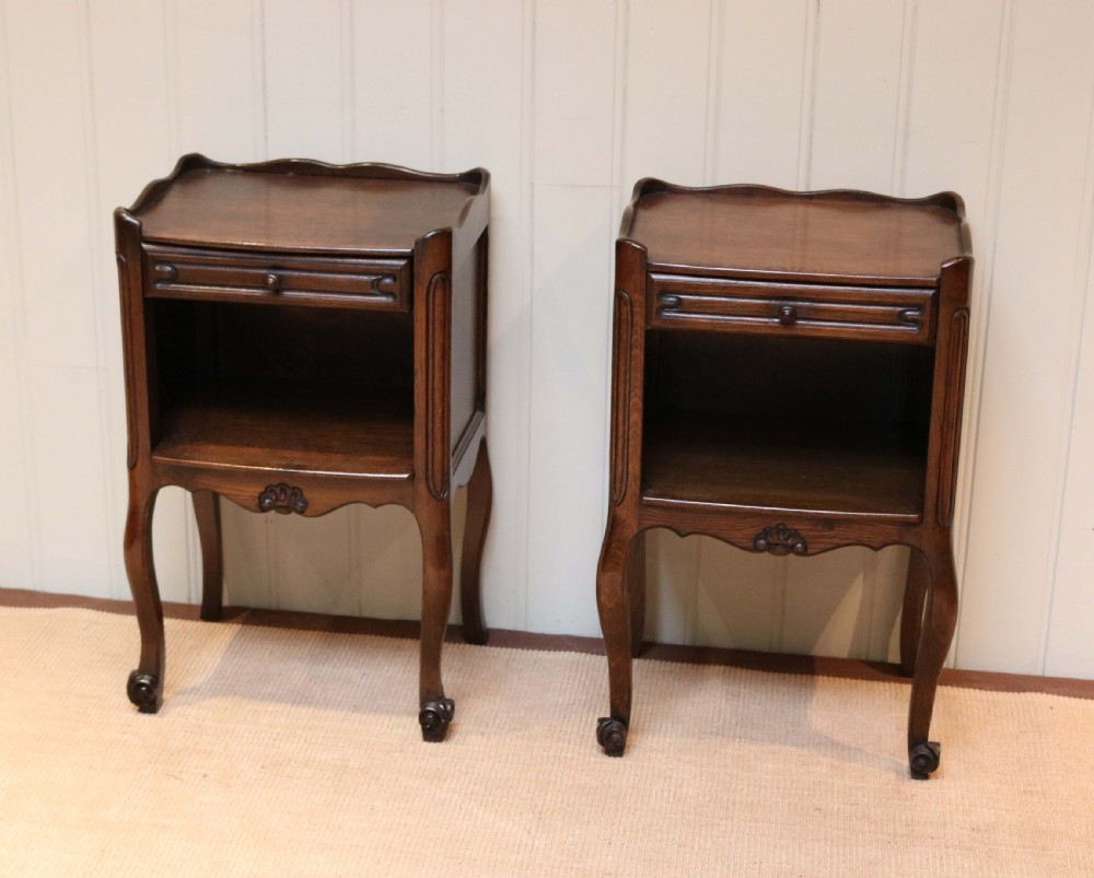 Pair Of French Oak Bedside Cabinets View II