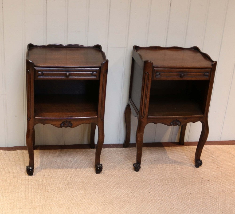 Pair Of French Oak Bedside Cabinets View III