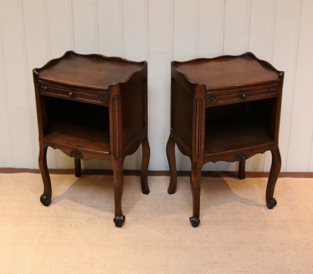 Pair Of French Oak Bedside Cabinets View V