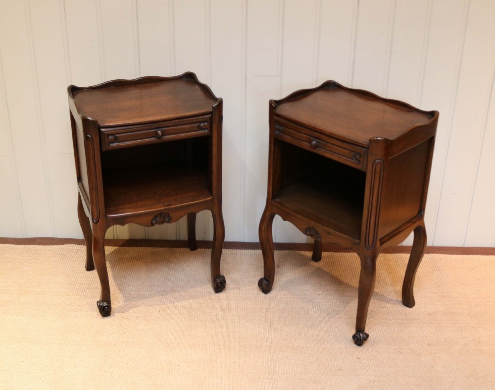 Pair Of French Oak Bedside Cabinets View VI