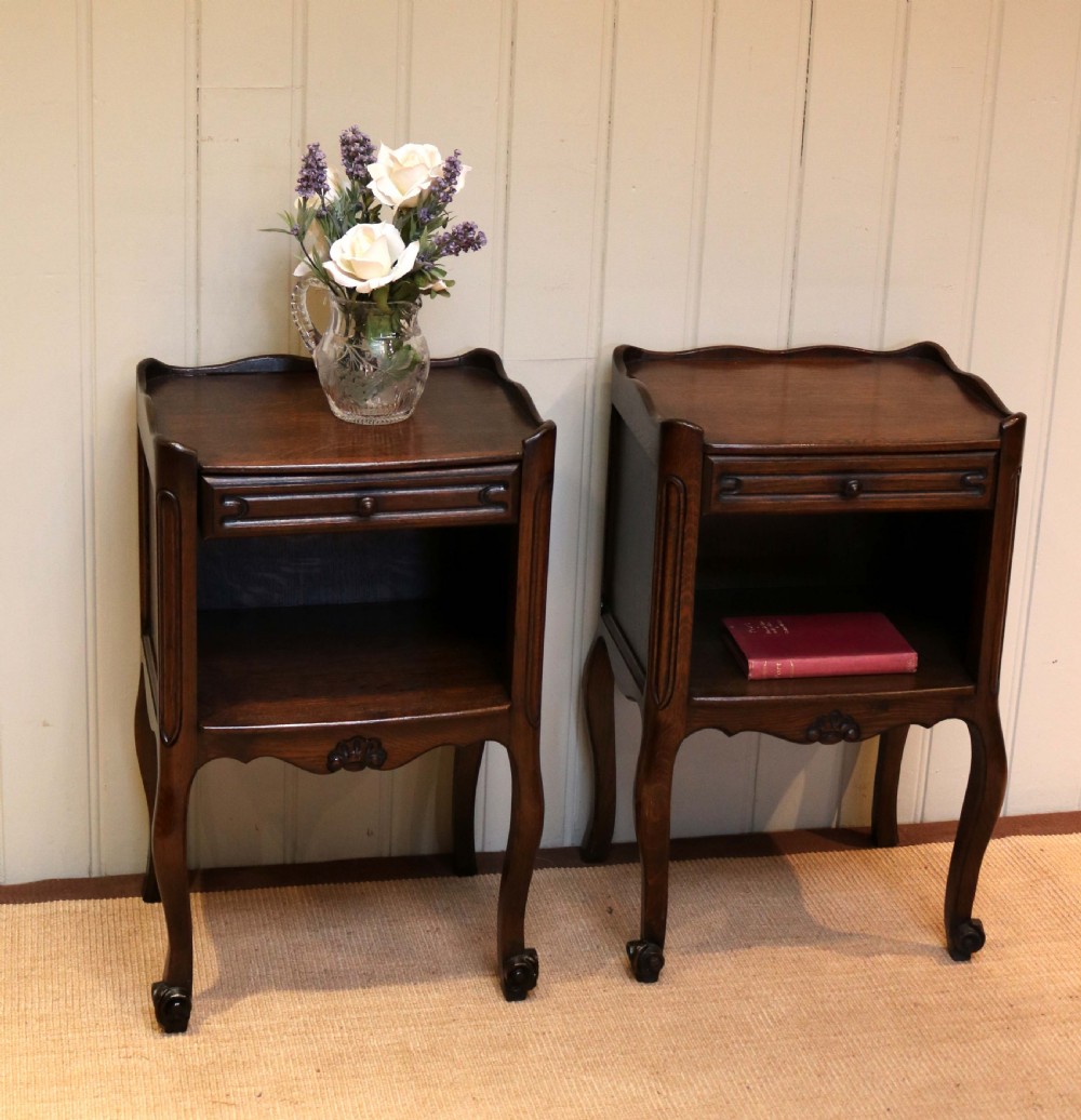 Pair Of French Oak Bedside Cabinets View VIII