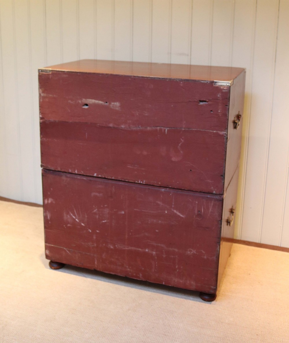 Victorian Mahogany Brass Bound Military Chest  View VIII