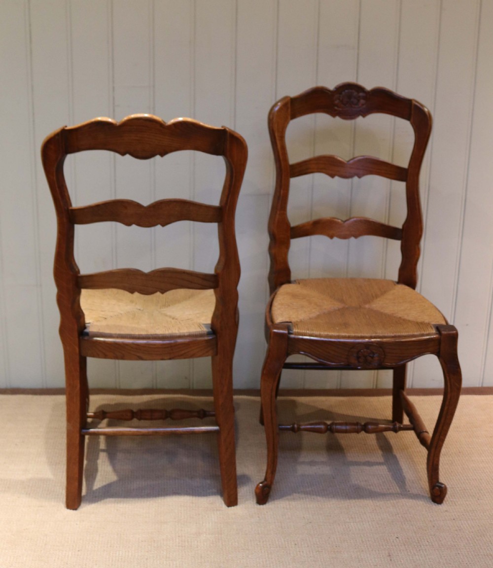 Set of Six French Oak Dining Chairs View VI