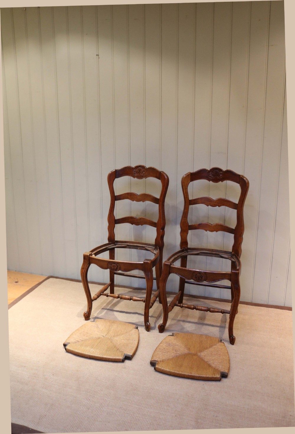 Set of Six French Oak Dining Chairs View VIII
