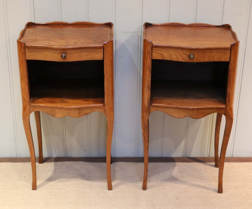 Pair of French Oak Bedside Cabinets  View III