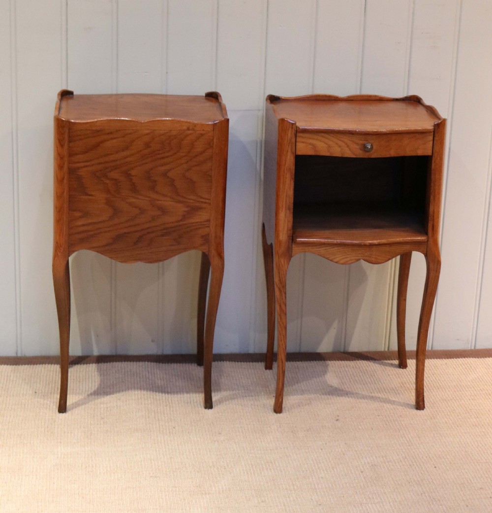 Pair of French Oak Bedside Cabinets  View VIII