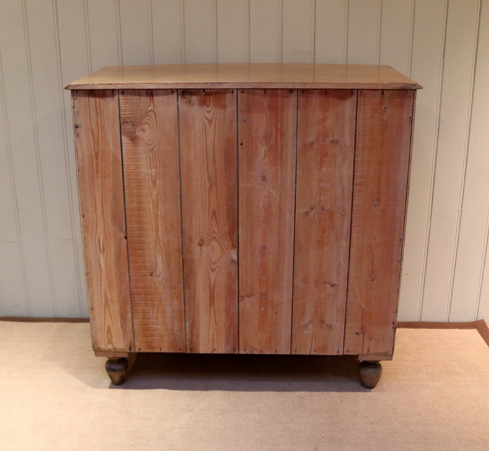 Victorian Pine Bow Front Chest of Drawers View VIII
