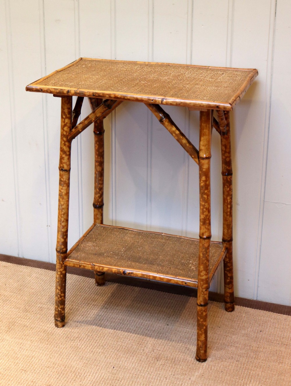 Victorian Two Tier Bamboo Table 