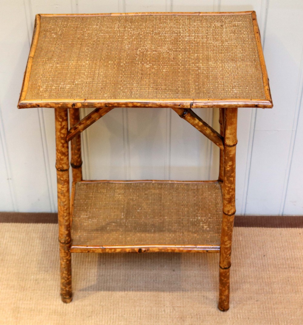 Victorian Two Tier Bamboo Table  View III