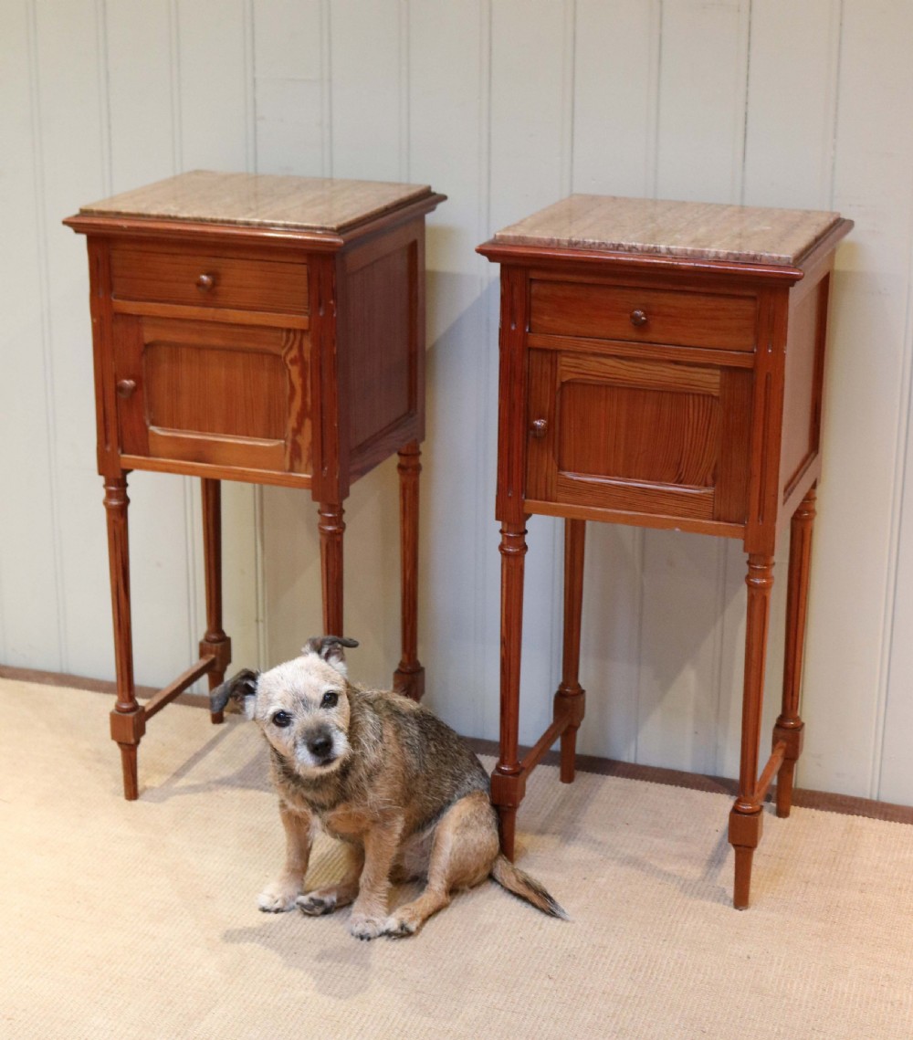 Pair Of Marble Top Pot Cupboards View IV