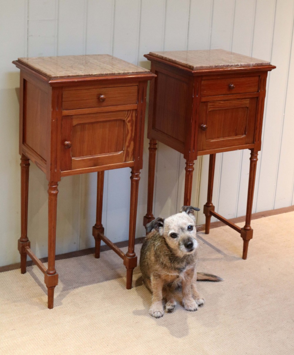 Pair Of Marble Top Pot Cupboards View V
